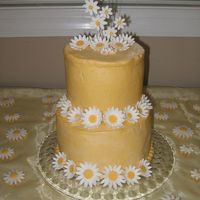 Daisy Birthday Cake And Cookies I made this for two dear friends who turned 50 this year. This is my first tiered cake, first gum paste flowers, and first wired flowers....