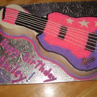 Hannah Montana Vanilla cake covered in vanilla BC.