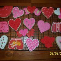 Cookies I have to give credit to all the beautiful Valentines Day cookies I have seen on this site. I copied several different ones. Thanks to all...