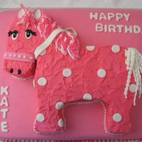 Pink Pony This cake was modeled after the invitation for the little girls Birthday party. It was at a pony ranch.