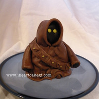 Jawa Mini Cake banana cake w cream cheese filling covered in chocolate fondant. we got 3 small servings from this which was perfect for us.