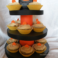 Halloween School Treats I made this cuppie tower for the teachers at my daughters school. I was really stuck on what to do for them and ended up with this. pumpkin...