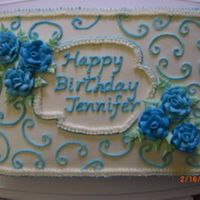 Roses And Scrolls lemon cake, BC filling and icing/decorations