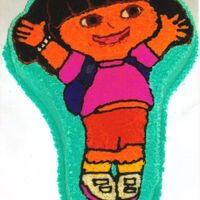 Dora The Explorer B-Day This is my first attempt at decorating a cake. It was for my daughters 2nd birthday. The colors looked a lot better in person,...