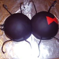 Black Widow Spider This was fun to do, chocolate cake covered in fondant.