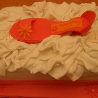 My Daughter's Shoe Cake I did this for my 12 year old who absolutely loves shoes. She chose the color! I intended to make the lid, but I was having a hard time, so...