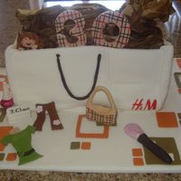 30Th Birthday Cake This was for my cousin who's totally into fashion and her favorite store is H&M. She loved it. All the accents done in fondant and...