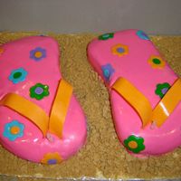 Flip Flops In The Sand This is a pair of flip flops I was asked to make. This is my third pair of flip flops I have made. I put these in the sand for something...