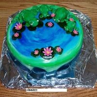 Froggy Cake Did this one just for practice for a friend. I had some fondant and gumpaste to use up. This is my first time trying to do any kind of 3D...