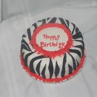 Zebra Cake I made this for a friends daughter. She is crazy for zebras so choosing a cake theme was not difficult. Fondant with buttercream letters...