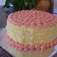 Basketweave And Swirls This was my first ever attempt at a basketweave design. I think I need some more practice! It was fun to experiment, though! The cake is a...