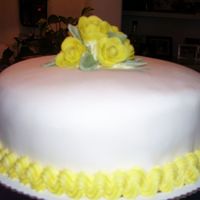 Yellow Roses This was actually a birthday cake for a friend's mother, but it has a "mothers day" feel to it! Simple white velvet (again)...