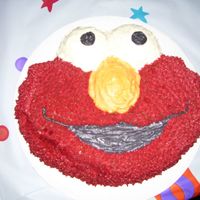 Elmo Cake This was my first attempt at a "Star tipped" cake! It was a lot of fun to do, but boy did my hand hurt afterwards!