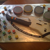 Guitar Hero I made this cake out of buttercream and fondant for my son's 4th birthday.