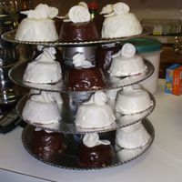 Wedding Mini Cakes These are just cupcakes which were covered with wilton's quick pour fondant recipe. I have to say I was totally dissappointed by how...