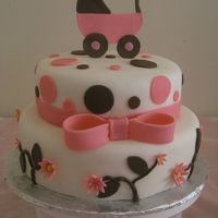 Stroller Baby Shower Cake This cake was inspired by one of the cc members, I don't remember the name:( but thanks for the inspiration. Everyone loved the cake....