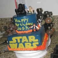 Josh's 6Th B-Day Cake done for my son who really loves watching Star Wars. He was super excied with his cake.