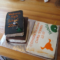 Graduation Book Cake First attempt at books, learned a lot about what not to do. The Golfer is plastic, I haven't tried gum paste yet but would love to....
