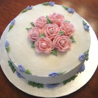 Roses Second attempt at roses on a cake, still working on it. :-)