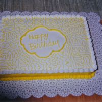 Happy Birthday First attempt at cornelli lace.