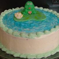 Frog Cake 20Th Birthday Made for 20th birthday. Still learning how to decorate. one day I will get it right. lol. The frog and lily pad are made of fondant.