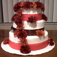 Bridal Shower burnt orange and burgandy was the color scheme.