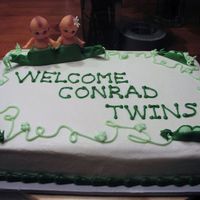 Two Peas In A Pod Thank you to katers and mindywith3boys for the inspiration! This cake was for a couple having twins - a boy and a girl. Lots of fun! TFL!