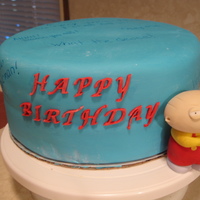 Stewie From Family Guy Vanilla cake with RI
