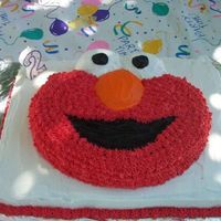 Elmo Cake I made this cake for my sons birthday.