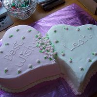 Double Heart Bridal Shower Cake I made this for my sister's bridal shower. It was the 1st "Big" cake I made after my Wilton's Course I class. Each...