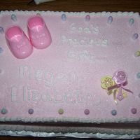 Pink Baby Shower Cake I made this for my sister's baby shower. Frosted and decorated with Wilton's BC.