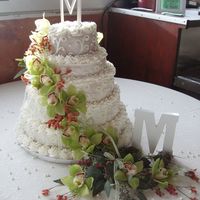 Wedding Cake For A Family In Seattle. This cake was fun to make. I had to drive it over a 100 miles ...I was a mess. It turned out great. White and Dark Choc. filled with...