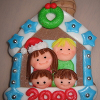 Christmas Cookie Ornament sugar cookie with marshmallow fondant.