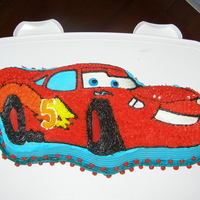 Lightening Mcqueen My son insisted on Lightening McQeen from Cars this year. He wanted to make sure it had a mouth that looked like it was revving its engine...