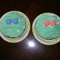 Mummy Cakes I made a bunch of these cakes to deliver to our neighbors for Halloween. I have seen these made from cupcakes but I made them from about 6&...