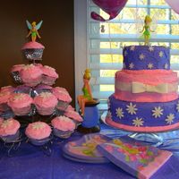 Tinkerbell Cake And Cupcakes This is the second cake I ever made. I made this cake for my daughter's 3rd birthday this past weekend. It's butter cake (wilton...