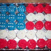 Flag Cupcakes Buttercream