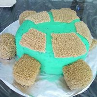 Turtle Cake Chocolate cake. For the attachments I used cupcakes.