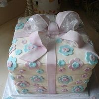 Gift Box Cake 8" x 6.5" tall, all fondant. TFL.