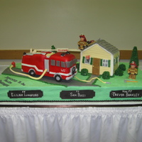 Fire Banquet - Tribute Cake This is the cake I made for the Zelienople Fire Dept annual banquet. Tragically, the dept lost three young members earlier this week in a...