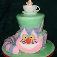 Another Cheshire Cat / Hat - Not Topsy Turvey This cake was traveling 4 hours!