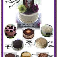 9 Cakes Various Flavors I did a wedding where the bride and groom requested that I do 9 different flavored cakes (another baker made 3) They were whole wheat...
