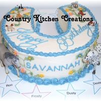 Savanannah's Girly Horse Cake Made for an equestrian friend of my DD's. She wanted a horseshoe cake- with flowers, blue and green, (her favorite colors), her...