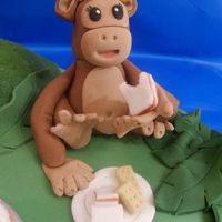 Jungle Fun - Monkey This is just 1 of 3 animals that I have freehand modelled for a jungle cake. I am really happy with it, he looks really cute so I named him...