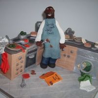 Kitchen Chaos Cake done for customer who really is like this in the kitchen. I was inspired by Debbie Brown from her book Cakes for Men. I was happy with...