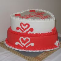 Church Valentine's Day Celebration This cake was for Beauty Spot Missionary Baptist Church. They had a Valentine's Day Banquet.