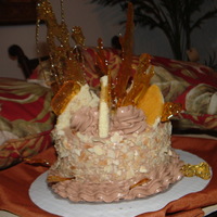 Dobos Cake El Dobos cake es un cake muy rico; esta hecho de 7 capas rellenas de buttercream (este tiene chocolate Italian por dentro y por fuera), y...