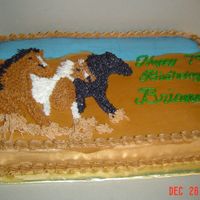 Horse Birthday Cake This cake took a long time to do. Made three fbct of these horses:(. The horses did not want to come off waxpaper clean on the last try had...