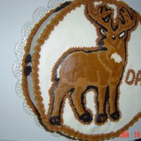Deer Buck Cake This was a choc cake with butter cream the deer was make with FTBC. I make this for my son-in-law. I didn't have enough room to say...