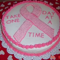 Cancer Ribbon Cake Choc with buttercream frosting. This is for my sister-in-law she found out that she might have cancer now in her left breast. She goes into...